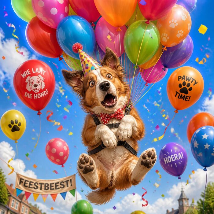 Cadeaubon ontwerp: verjaardag met ballonnen